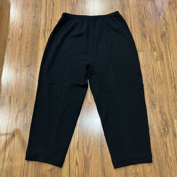 Alnoral Pants Womens 3X Al Spokavicius Black Wool Knit Pull On Tapered Stretch - Picture 6 of 6